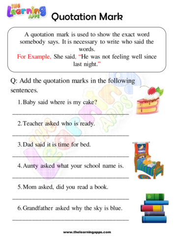 Quotation Marks Worksheets 06