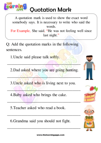 Quotation Marks Worksheets 07