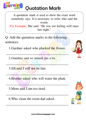 Quotation Marks Worksheets 10