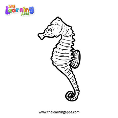 Seahorse Coloring Worksheet