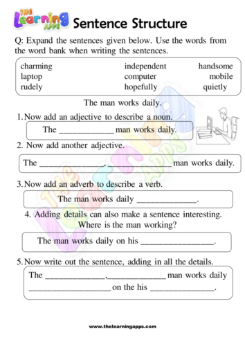Sentence Structure Worksheet 09
