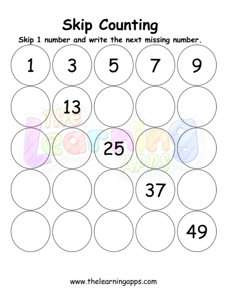 Skip Counting Worksheet 01