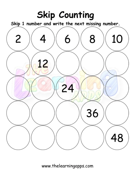 Skip Counting Worksheet 02