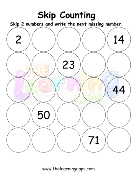 Skip Counting Worksheet 04