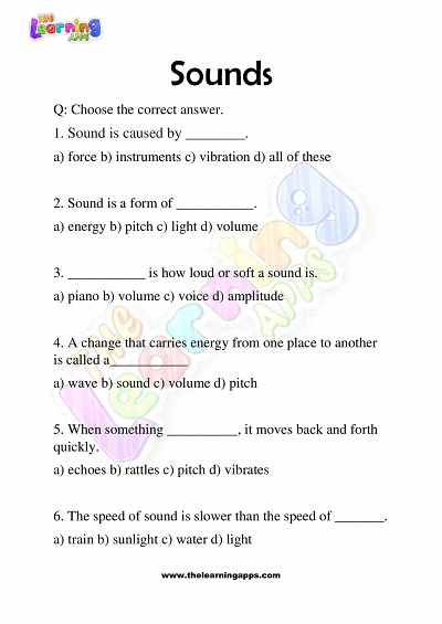 Sounds Worksheets for Grade 3 – Activity 2
