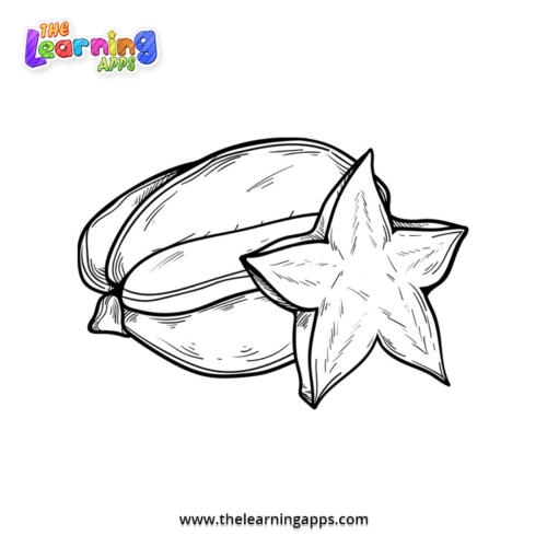 Starfruit Coloring Worksheet