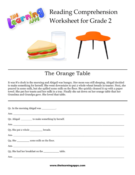 The Orange Table Comprehension