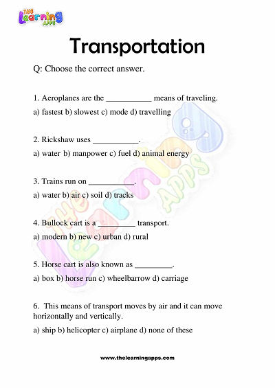 Transportation-Worksheets-for-Grade 3-Activity-1
