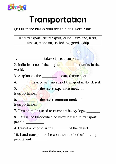 Transportation-Worksheets-for-Grade 3-Activity-4