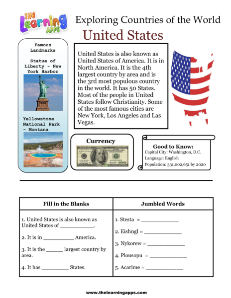 United States Worksheet