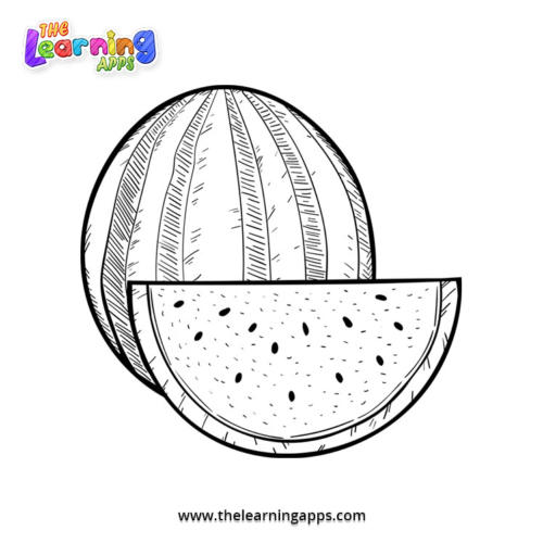 Watermelon Coloring Worksheet