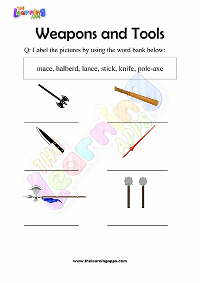 Weapons-and-Tools-Worksheets-for-Grade 3-Activity-6