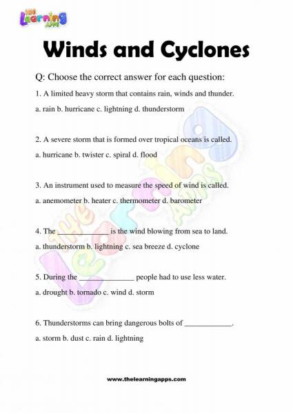 Winds and Cyclones - Grade 2 - Activity 10