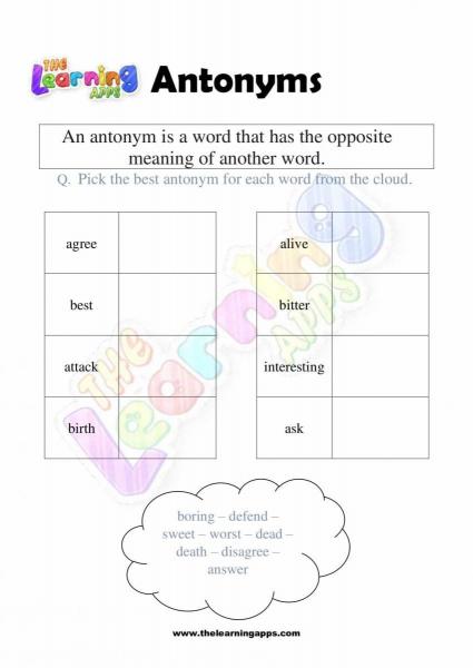 Antonyms-Worksheet-10